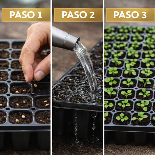 Oferta 3x1: Bandejas de Plántulas con 128 Hoyos para Máxima Germinación
